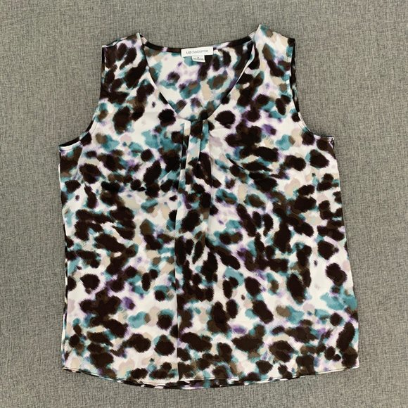 Liz Claiborne Multicolor Sleeveless blouse Medium Lightweight 100% Polyester - Picture 1 of 13